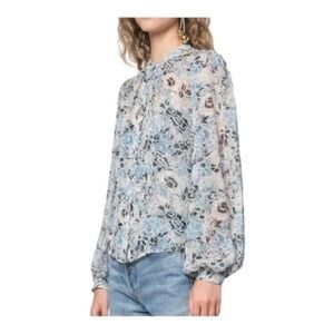 NWT VERONICA BEARD ASHLYNN SILK BLOUSE, SZ 14